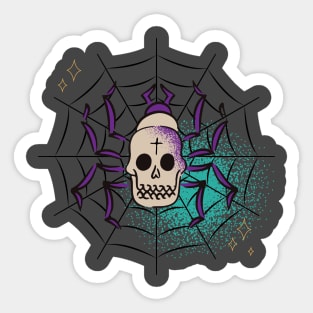 Skull Spider Sticker